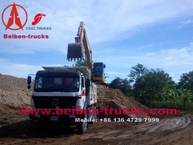 china 340 Hp north benz dump truck for africa customer