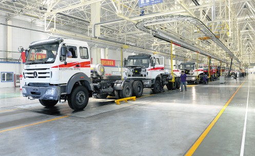 Usine de camions Beiben mettre en ordre de 21 camions-tracteurs unités par client niger