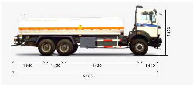 beiben 10 wheeler water tanker truck 