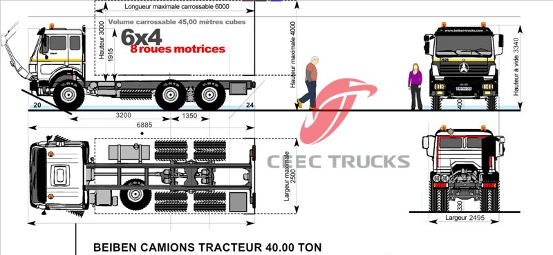Camion tracteur lourd North Benz 480hp
