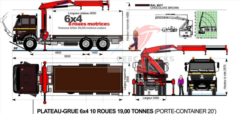 The technical parameters of 16ton truck mounted crane 