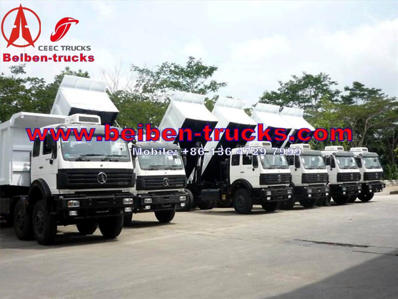 north benz 12 wheeler dump trucks for exporting 