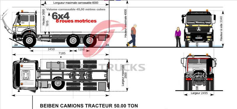 camion tracteur beiben pour client congo