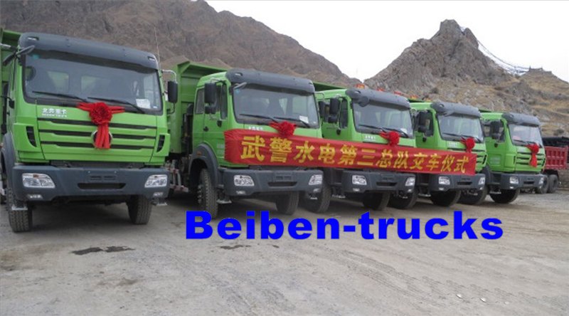 Un camion Beiben pour les secours suite au tremblement de terre au Népal
