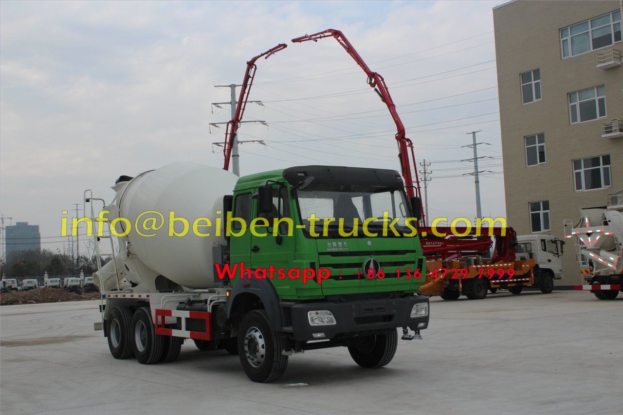 Utilisant la pompe hydraulique de camion malaxeur à béton Beiben 6x4 5m3 de la technologie Benz