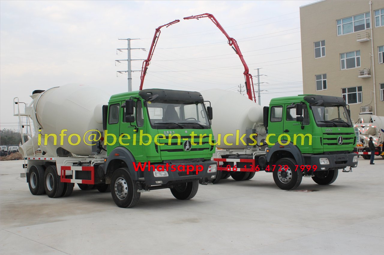 Chine célèbre marque Beiben 8 mètres cubes de camion malaxeur à béton