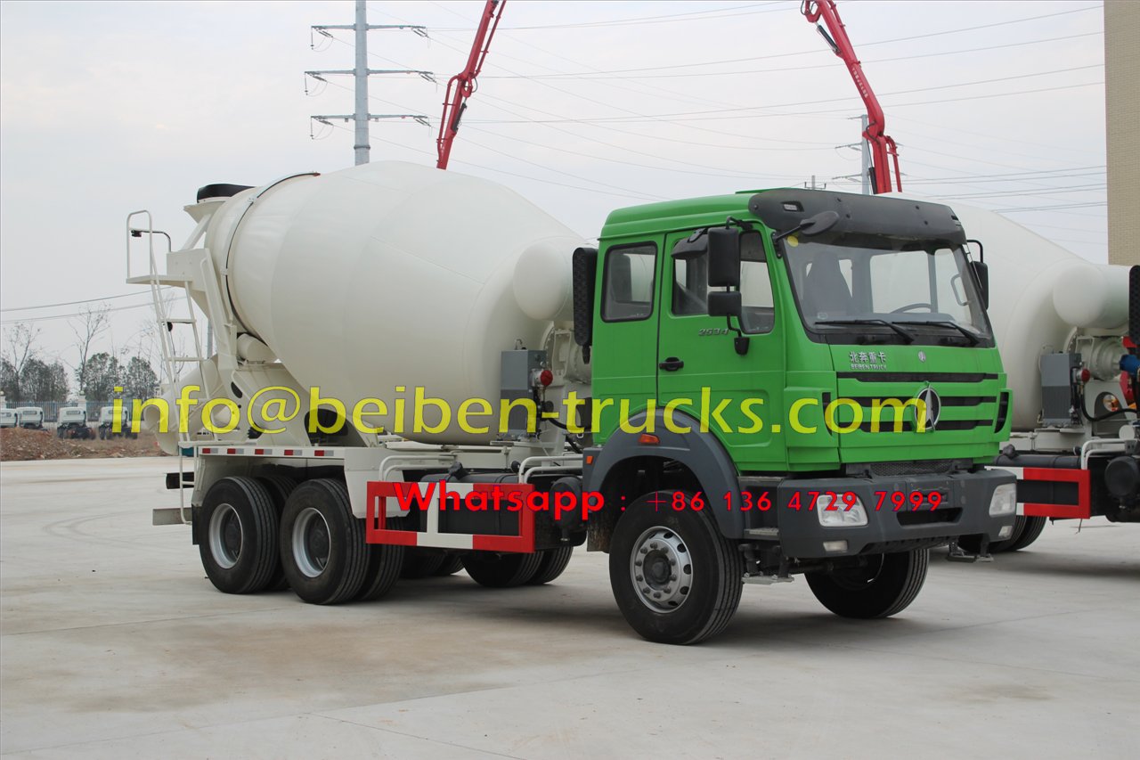 Chine célèbre marque Beiben 8 mètres cubes de camion malaxeur à béton