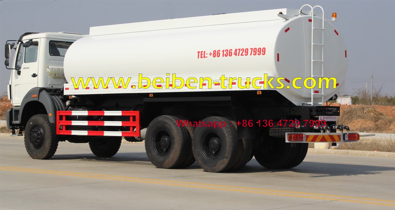 Beiben Off Road 6*6 camion de bateau-citerne aspirateur de l'eau de camion de Bowser de l'eau 20Cbm