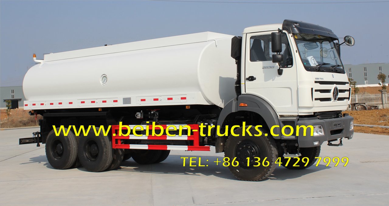 camion-citerne d'eau d'acier inoxydable de transport de l'eau de 20m3 BEIBEN