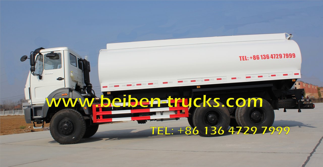 camion-citerne d'eau d'acier inoxydable de transport de l'eau de 20m3 BEIBEN
