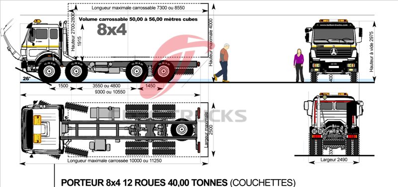 camion-citerne à huile beiben 8*4