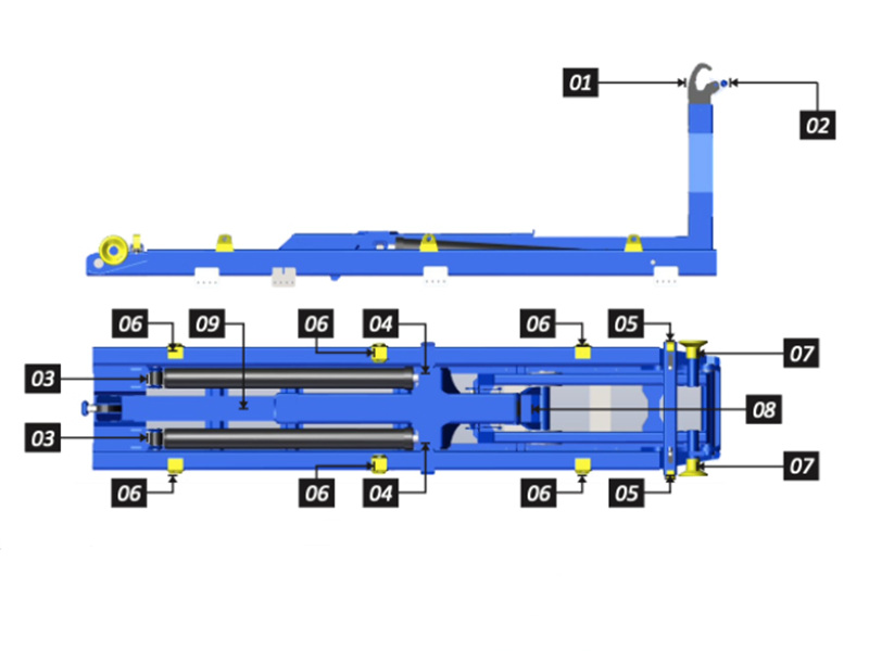 Beiben 20-ton hook loader structure