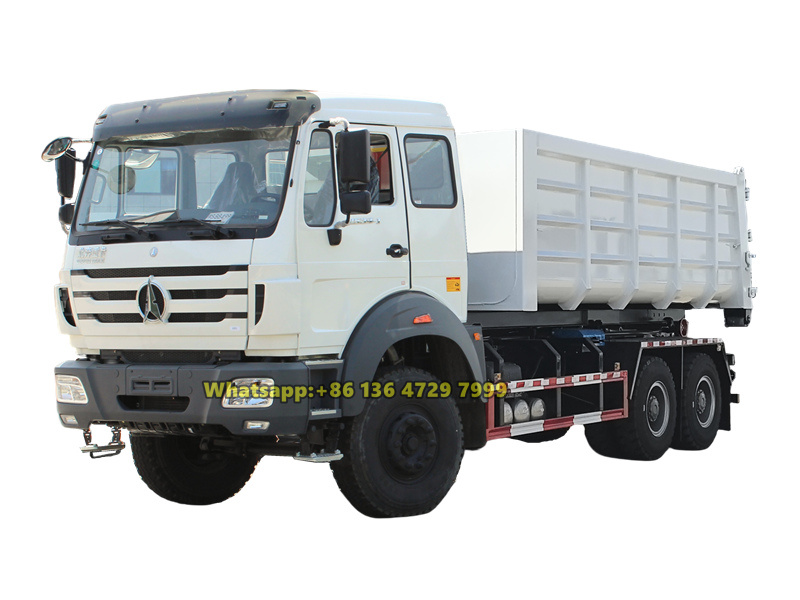 beiben 6x4 heavy hooklift truck
