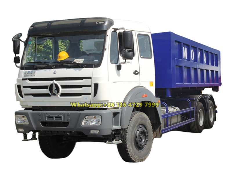 beiben 6x4 heavy-duy hooklift truck