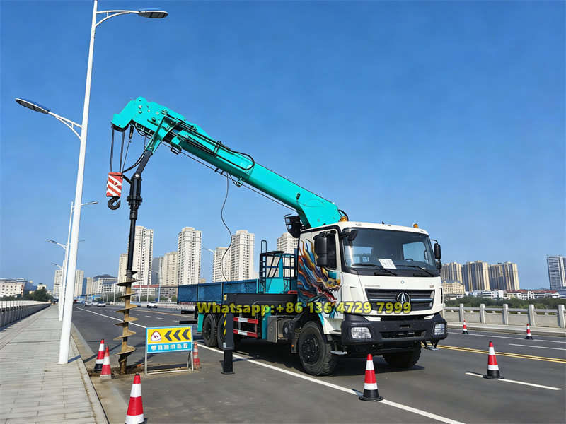 Beiben truck mounted crane applications