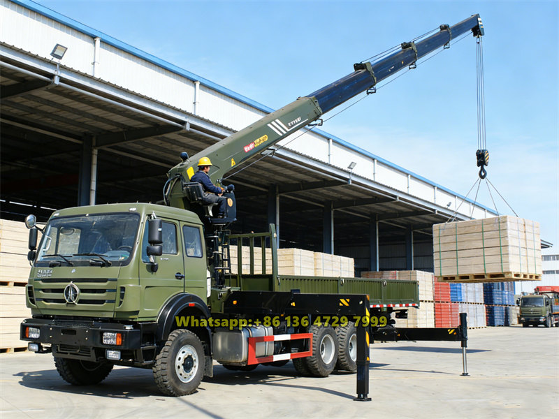 Beiben truck mounted hydrulic crane applications