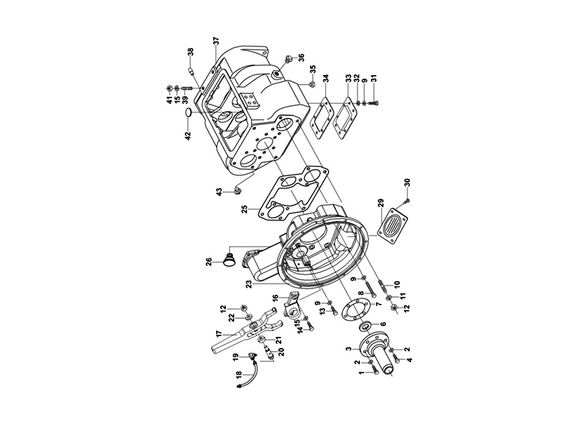 Housing of clutch and transmission Housing of clutch and transmission