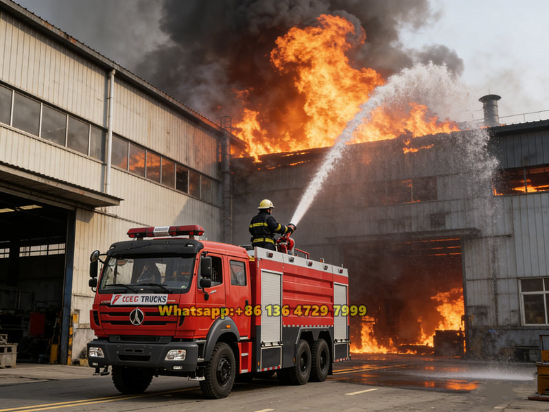 Beiben water foam fire truck application