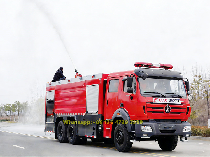 Beiben fire truck testing