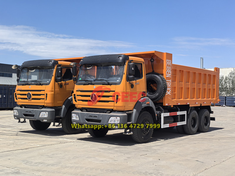 Beiben 380HP tipper trucks for Africa