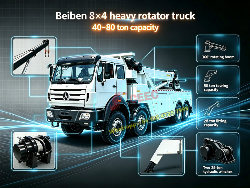 Beiben 40~80 ton rotator wrecker truck Beiben 40~80 ton rotator wrecker truck
