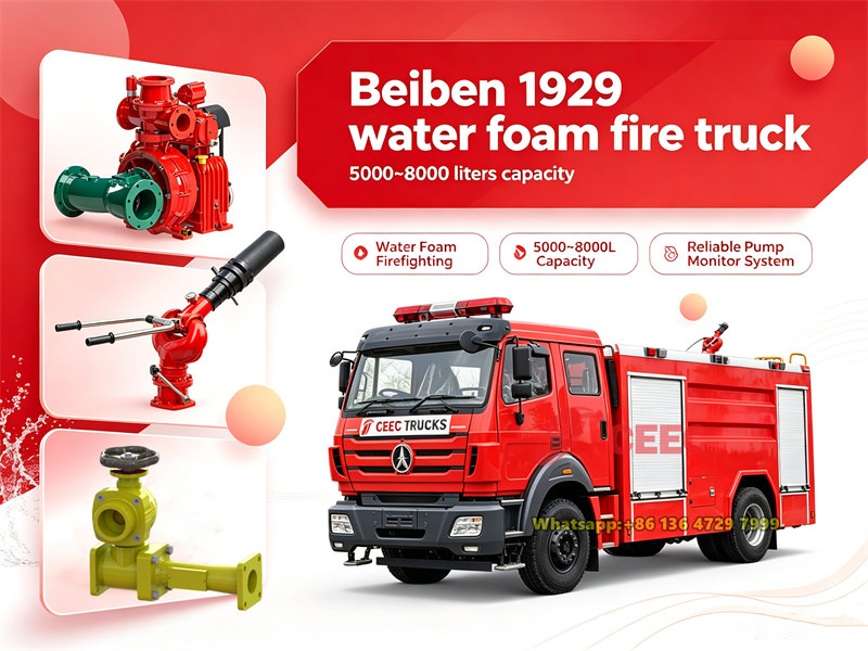 Beiben 1929 water foam fire vehicle Beiben 1929 water foam fire vehicle