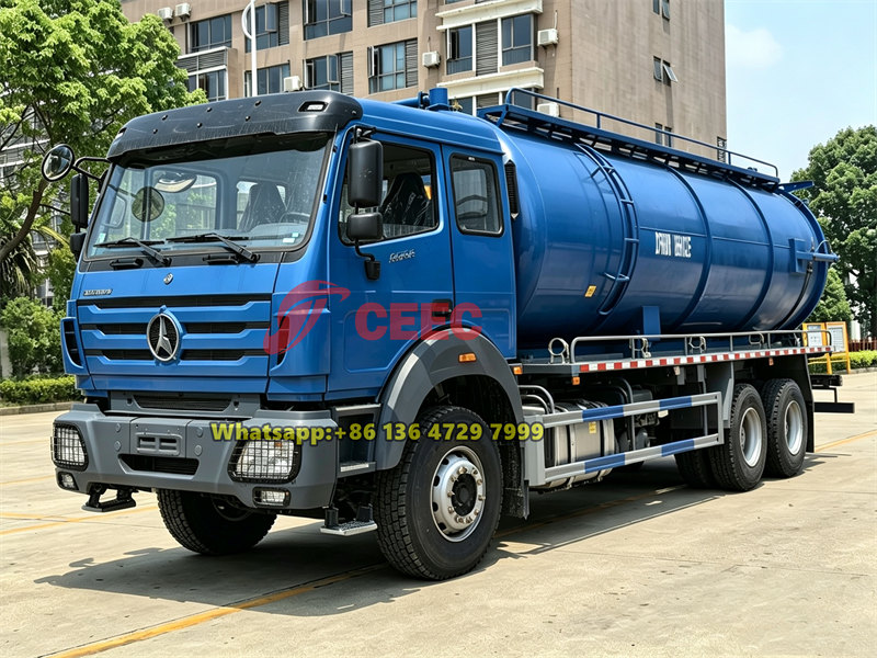 Beiben 6×4 heavy vacuum suction truck