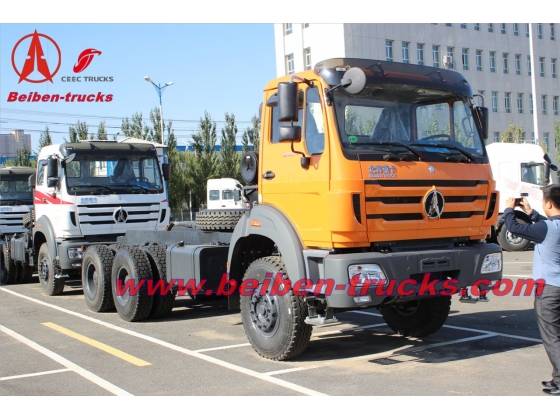 New BEIBEN North Benz NG80 2638 6x4 380hp tractor head prime mover camion hot sale in Congo low price heavy trailer truck
