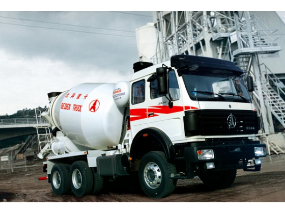 china beiben 6*4 cement mixer truck manufacturer,