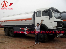 pétrole bon marché Beiben huile transporteur 25000L réservoir camion hors prix de camion citerne routier