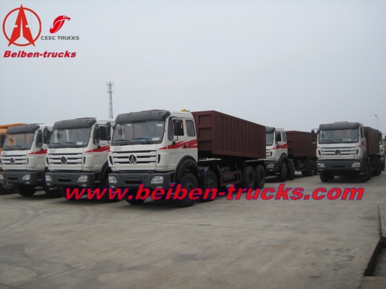 cheap price for beiben 8*4 drive dump trucks 380 hp engine