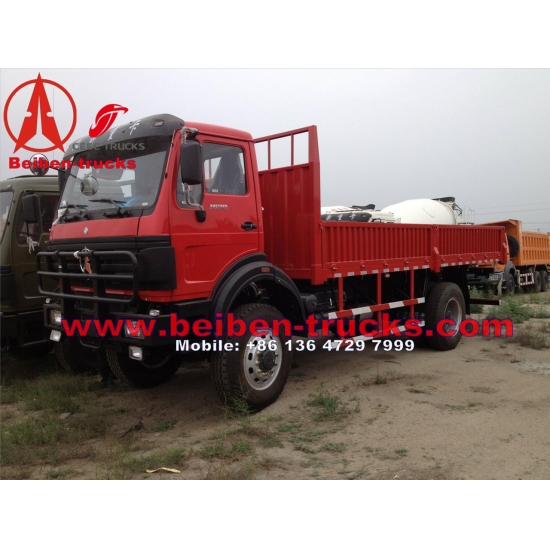cheap Beiben 4*4 drive cargo truck with crane  price