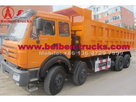 fabricant de camion de camions à benne basculante Beiben Chine Nord Benz NG80 WEICHAI moteur EUROIII camion vérin hydraulique 8 x 4