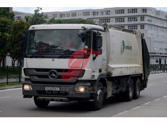 china 20 CBM beiben 6*4 drive waste management truck  manufacturer