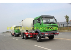 340hp Chine Beiben 6 x 4 10 fournisseur de camion de bétonnière mètres cubes