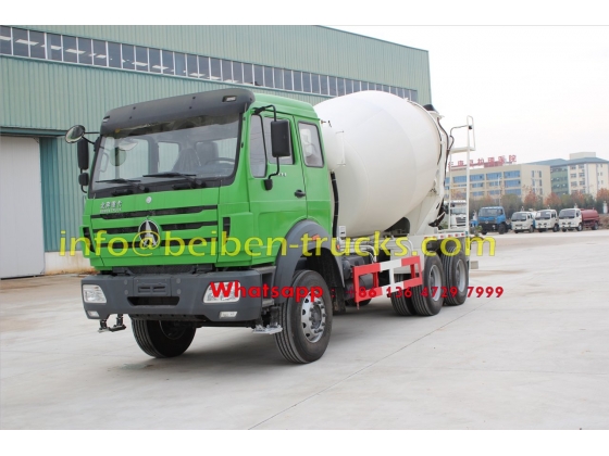 Using mercedes benz technology Beiben 10 wheel 9 cubic meters concrete truck price