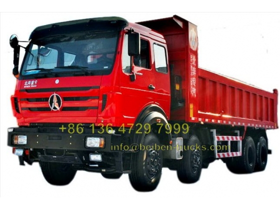 africa north benz 12 wheeler 50T heavy duty dump trucks price