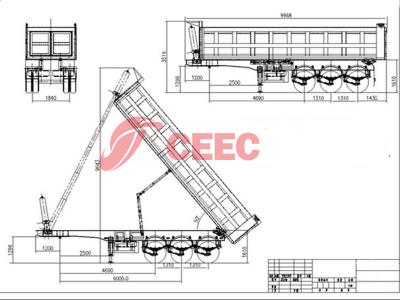 Côte d'Ivoire 3 axle heavy duty tipper trailer