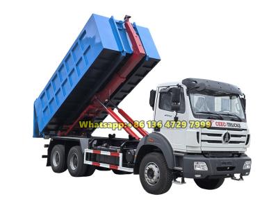 Beiben 6×4 hook lift garbage truck