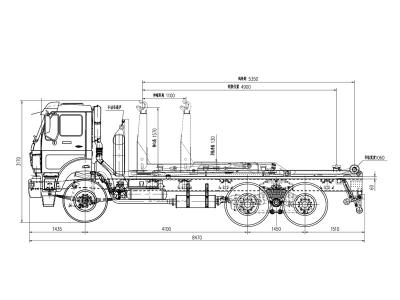 Beiben 10-wheeler hooklift garbage truck