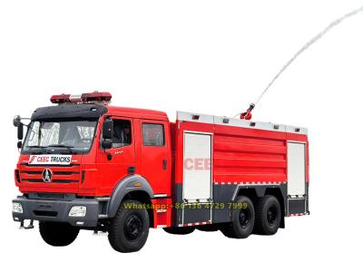 Beiben 6×4 water foam fire tender truck
