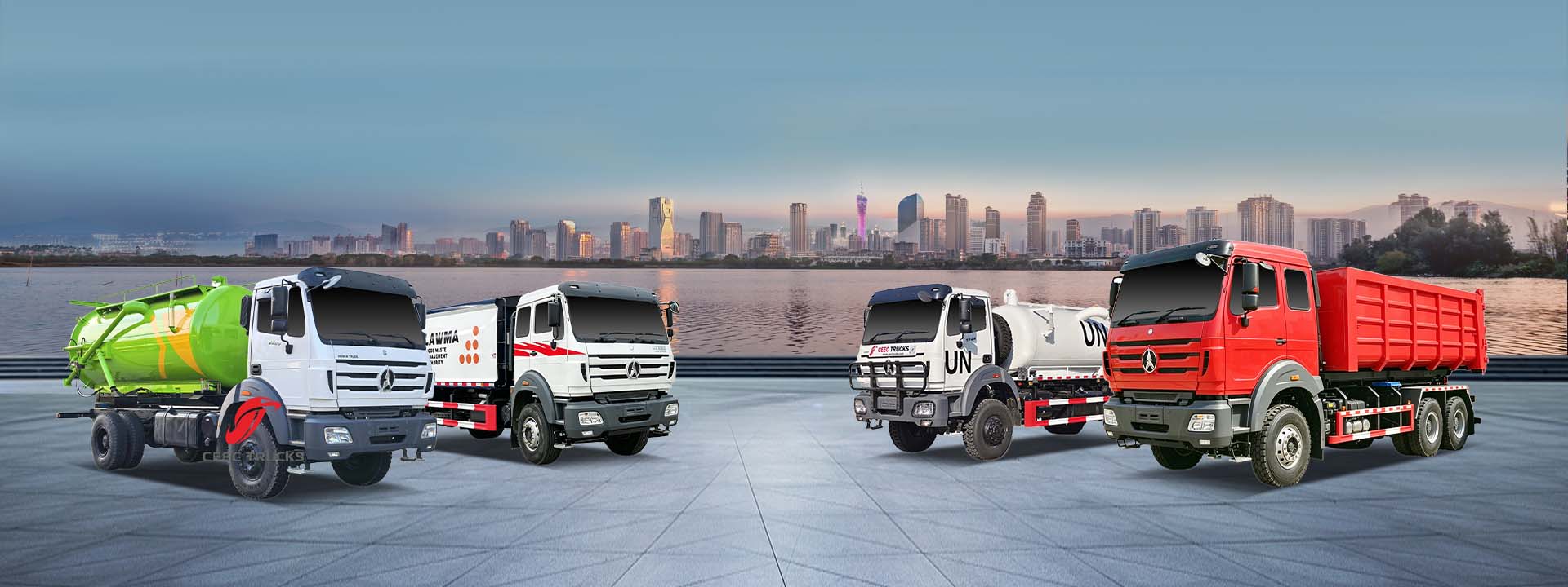 Beiben garbage trucks