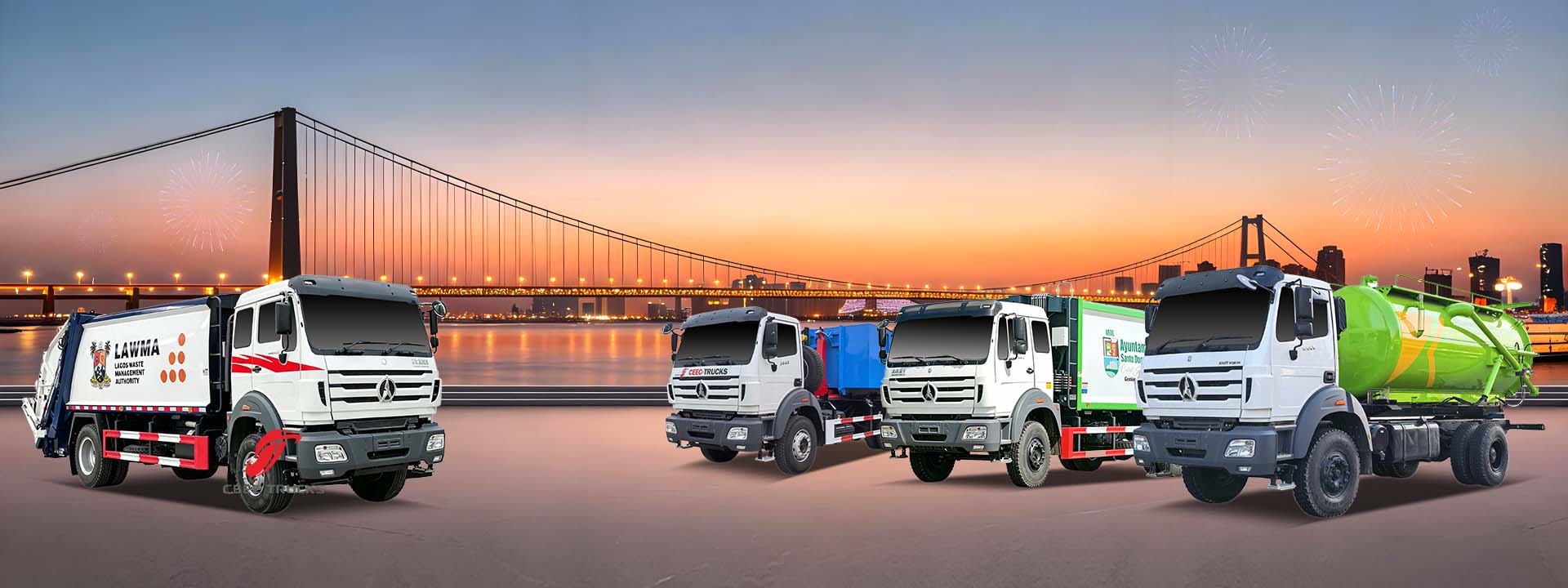 beiben waste management trucks