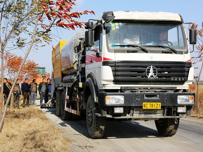 Beiben asphalt distributor work project in Uzbekistan country