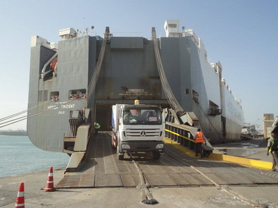20 unités beiben 2534 camions à benne basculante sont exportation à Mombasa, Kenya 