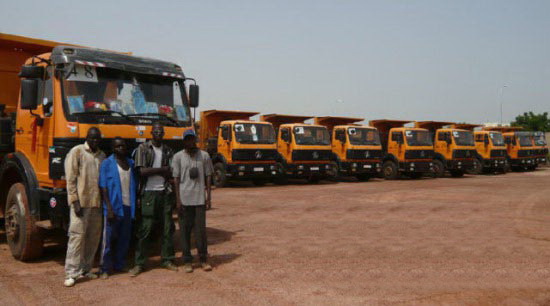 Angola, Luanda client passer une commande de 40 unités beiben 2538K camions à benne basculante 
