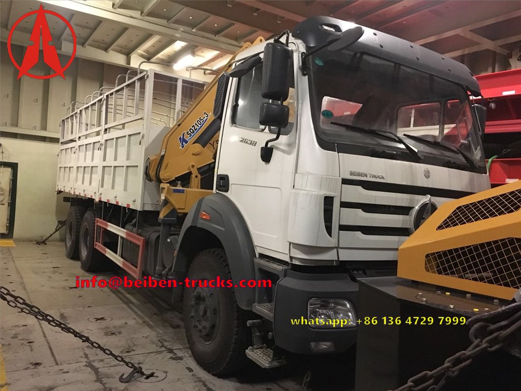 Beiben 2638 crane truck shipped board , for congo customer