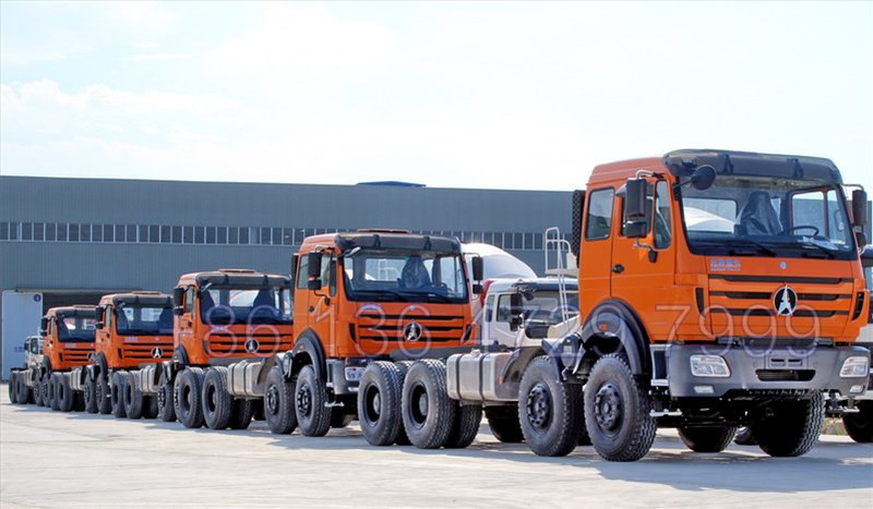 10 unités North Benz 3138 camions malaxeurs à béton exportés vers l'Afrique de l'Ouest