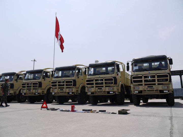 Les forces militaires du Pérou utilisent des camions à traction intégrale Beiben