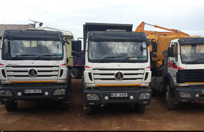 Camions tracteurs Beiben 2538 pour une entreprise de construction du Kenya